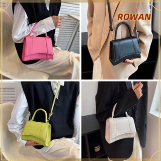 Rowans กระเป๋าสะพายไหล่ กระเป๋าถือ หนัง PU สีพื้น แฟชั่นสําหรับสตรี