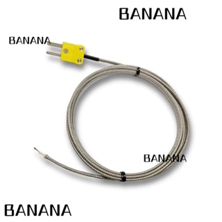 Banana1 โพรบเซนเซอร์วัดอุณหภูมิ 0-400°C เทอร์โมคัปเปิล K Type สายเคเบิลยาว 2 ม. คุณภาพสูง สําหรับเตาอบ และเตาเผา