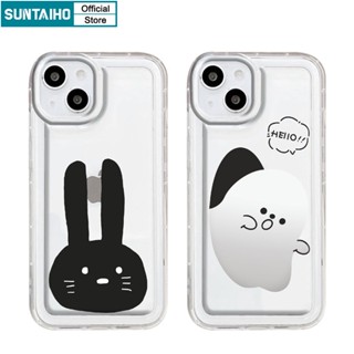 Suntaiho เคสโทรศัพท์มือถือแบบนิ่ม TPU กันกระแทก ลายกระต่ายผีน่ารัก สําหรับ Oppo A16-4G A16S A54S A5S A7 2018 AX5S AX7 A7N A12 A12S A11K A15 A15S