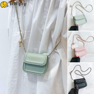 Lollipo1 ผู้หญิง Crossbody Bag Mini Trend และ Korean Edition นิยมเนื้อแฟชั่นลําลองกระเป๋าสแควร์ขนาดเล็ก