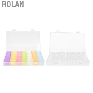 Rolan 28 Slots Clear Plastic Storage Box Portable Detachable Organizer Household
