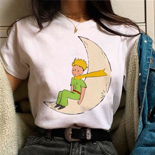 เสื้อยืด พิมพ์ลายกราฟฟิค the Little Prince แฟชั่นฤดูร้อน สไตล์สตรีท สําหรับผู้หญิง