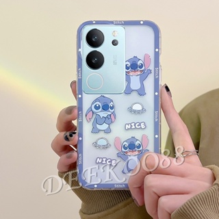 ใหม่ เคสโทรศัพท์มือถือ TPU นิ่ม ปิดด้านหลัง ลายการ์ตูนหมี Stitch น่ารัก สีฟ้า สําหรับ VIVO V29 VIVO V29 5G 2023