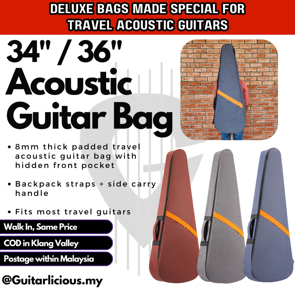 Deluxe 8mm Think Sponge Cushion 34 / 36 นิ้วกระเป๋ากีต้าร์โปร่ง ( LS001-36" / LS001-36 / 34 นิ้ว / 3