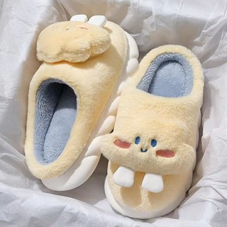 รองเท้าใส่ในบ้าน (Slipper) น่ารัก กันลื่น ผ้าฝ้าย รองเท้าใส่ในบ้านพื้นนุ่มนิ่ม สวมใส่สบายเท้า มี 3 สี