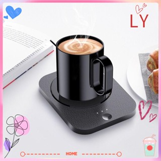 Ly แผ่นทําความร้อนแก้วกาแฟ DC 5V แบบพกพา ชาร์จ USB