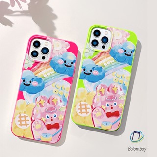 คู่เคสโทรศัพท์ สำหรับไอโฟน 11 12 13 14 15 Pro Max 7 8 Plus XR X XS MAX SE กระต่ายสีชมพูเมฆ อ่อนนุ่มทีพียูสีเยลลี่เปลือก