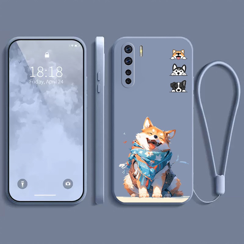 เคส OPPO RENO 3 4G A91 เคสโทรศัพท์มือถือแบบนิ่ม RENO3 กันกระแทก กันรอยกล้อง ลายสุนัขน่ารัก แฟชั่น สําหรับ
