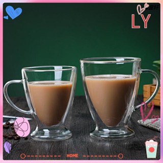 Ly แก้วกาแฟเอสเพรสโซ่ ทนความร้อน ขนาดเล็ก บอโรซิลิเกตสูง สีใส