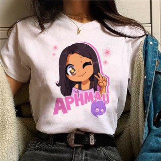 Aphmau เสื้อยืด พิมพ์ลายอนิเมะตลก แฟชั่นฤดูร้อน สําหรับผู้หญิง y2k