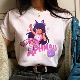 เสื้อยืด พิมพ์ลายกราฟฟิค Aphmau Y2K สไตล์สตรีท สําหรับผู้หญิง