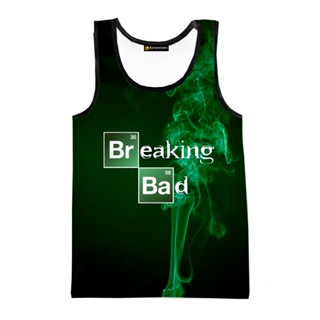 Breaking Bad เสื้อยืดลําลอง แขนกุด พิมพ์ลาย 3D โอเวอร์ไซซ์ สไตล์ฮิปฮอป สตรีท เหมาะกับฤดูร้อน สําหรับผู้ชาย และผู้หญิง