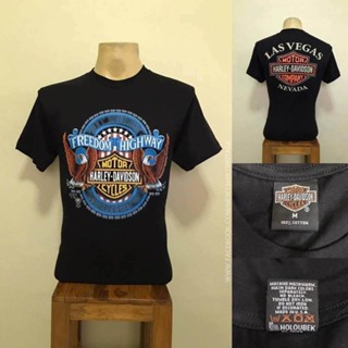 เสื้อยืดฮาเลย์ Harley-Davidson เสื้อยืดคอตตอนพิมพ์พรีเมี่ยม แขนสั้นพิมพ์พรีเมี่ยม พร้อมส่ง