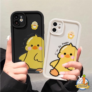 เคสโทรศัพท์มือถือแบบนิ่ม TPU กันกระแทก ลายการ์ตูนเป็ดน้อยน่ารัก สีเหลือง สําหรับ IPhone 15 14 13 12 11 Pro Max X Xr Xs Max 8 7 6 6s Plus SE 2020