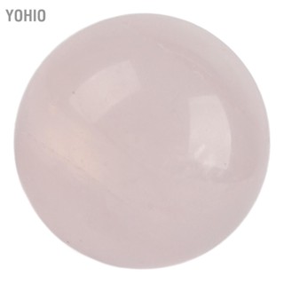 Yohio 1 ชิ้นสีชมพูธรรมชาติ Rose Quartz Stone Sphere Crystal Healing Ball