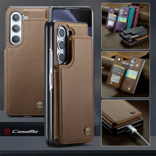 เคสโทรศัพท์มือถือหนัง ฝาพับ กันกระแทก พร้อมช่องใส่บัตร สําหรับ Samsung Z Fold5 Galaxy Z Fold 4 5 3 ZFold5 Fold5 5G