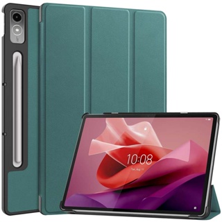 เคสหนัง PU ฝาพับ พร้อมช่องใส่บัตร และขาตั้ง สําหรับ Lenovo Tab P12 TB370FU TB371FC case Xiaoxin Pad Pro 12.7 นิ้ว XiaoxinPadPro 12.7 นิ้ว cover