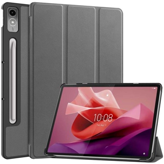 เคสหนัง PU ฝาพับ พร้อมช่องใส่บัตร และขาตั้ง สําหรับ Lenovo Tab P12 TB370FU TB371FC Xiaoxin Pad Pro 12.7 นิ้ว LenovoTabP12 XiaoxinPadPro 12.7 นิ้ว case