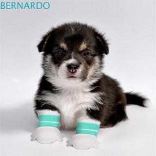 Bernardo รองเท้าบูท ผ้าไม่ทอ น้ําหนักเบา แบบใช้แล้วทิ้ง สีขาว สําหรับสัตว์เลี้ยง สุนัข 8 ชิ้น