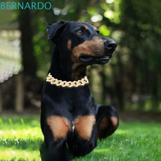 Bernardo สร้อยคอโซ่อัลลอย ประดับเพชร 2 มม. ทนทาน สําหรับสุนัข