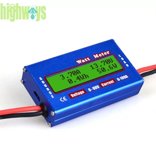 เครื่องวิเคราะห์พลังงานแบตเตอรี่ หน้าจอดิจิทัล LCD DC 60V 100A สีฟ้า [highways.th]