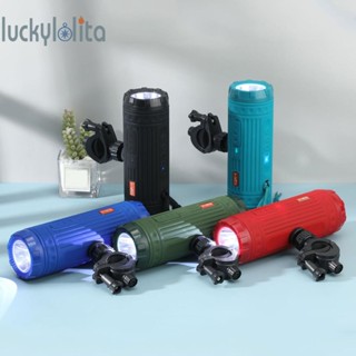 [luckylolita.th] ลําโพงบลูทูธ 1800mAh กันน้ํา พร้อมขาตั้งไฟฉาย อเนกประสงค์ สําหรับรถจักรยาน เดินทาง