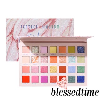 Blessedtime พาเลทอายแชโดว์ ชิมเมอร์ เนื้อแมตต์ กลิตเตอร์ ธรรมชาติ ติดทนนาน 28 สี