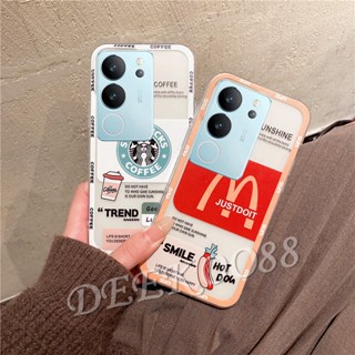 พร้อมส่ง ใหม่ เคสโทรศัพท์มือถือ TPU นิ่ม แบบใส กันกระแทก ลาย McDonalds Coffee Tema แฟชั่น สําหรับ VIVOV29 VIVO V29 5G 2023