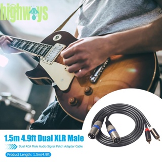 Au- สายเคเบิลเชื่อมต่อเสียง ตัวผู้ XLR เป็นตัวผู้ RCA คู่ 1.5 ม. 4.9 ฟุต [highways.th]