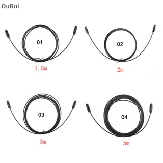 {RUI} สายสัญญาณเสียงดิจิทัล ไฟเบอร์ออปติคอล TOSLink สีดํา 1.5 ม. 2 ม. 3 ม. 5 ม. {OuRui}