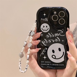 [พร้อมส่ง] เคสโทรศัพท์มือถือ ซิลิโคนนิ่ม ลายครีม พร้อมสายคล้องมือ สําหรับ Apple iPhone 15 14 13 12 11 PROMAX XS XR XSMAX SE2020 6 7 8PLUS MINI