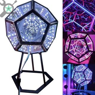 โคมไฟตั้งโต๊ะ LED ชาร์จ USB ลาย Infinity Dodecahedron SHOPCYC6189