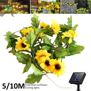 สายไฟ LED รูปดอกทานตะวัน พลังงานแสงอาทิตย์ กันน้ํา IP65 8 โหมด SHOPCYC6892