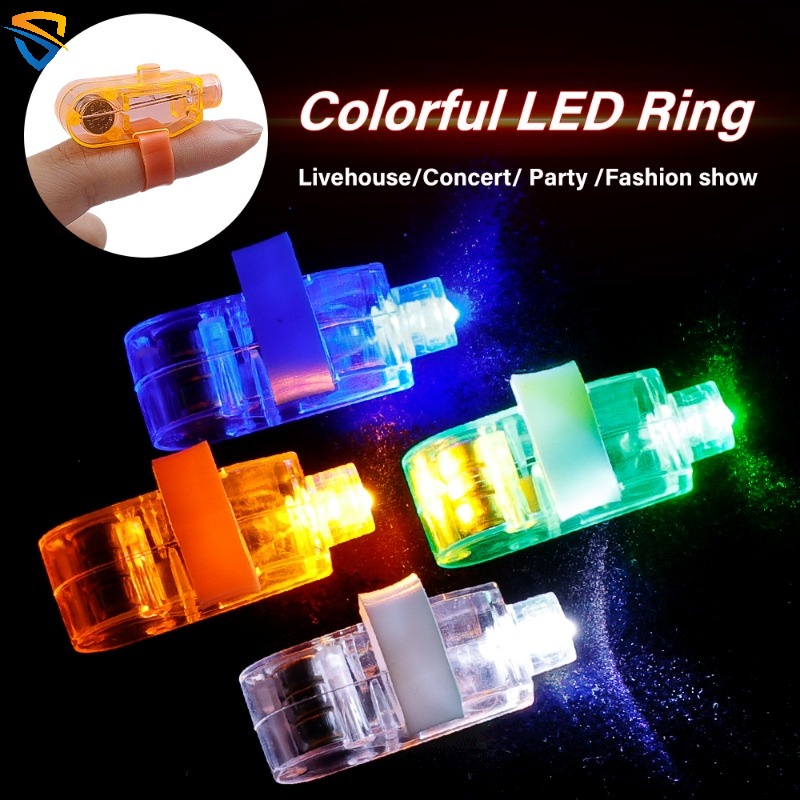 แหวนไฟกระพริบ LED เรืองแสงในที่มืด ขนาดเล็ก แบบพกพา ของเล่นคอนเสิร์ต ปาร์ตี้ บ้าน บรรยากาศ
