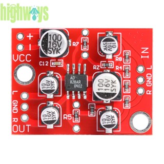 บอร์ดโมดูลขยายเสียงสเตอริโอ DC 5-15V AD828 AU [highways.th]