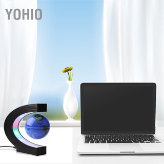 Yohio 3" C Shape LED Magnetic Levitation World Globe Map สำหรับตกแต่งบ้าน/โต๊ะทำงาน 100-240V