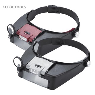 Au แว่นขยาย น้ําหนักเบา มีไฟ LED สําหรับซ่อมแซมนาฬิกา [alloetools.th]