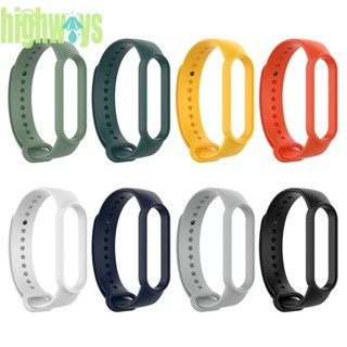 สายนาฬิกาข้อมือซิลิโคน สีพื้น สําหรับ Mi Band 6 6 NFC 5 5 NFC A [highways.th]