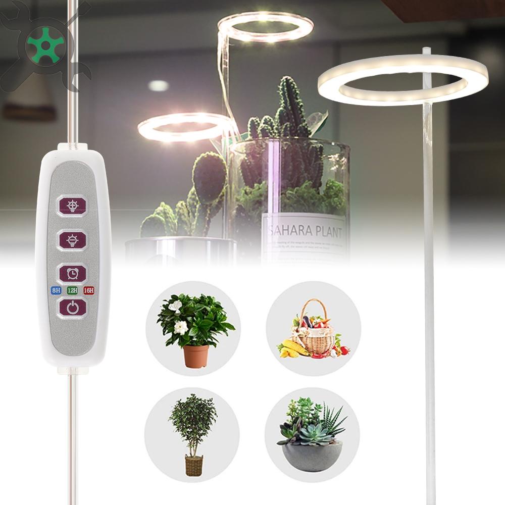 20leds พืชเติบโตแสง LED Grow Light USB Powered Grow โคมไฟพร้อมตัวจับเวลาหรี่ได้ Grow ไฟเต็มสเปกตรัมสําหรับพืชในร่มกระถางต้นไม้ หลอดไฟปลูก Full Spectrum เติบโตด้วยด้วยที่ยึดโคมไฟ ไฟปลุก ไฟช่วยต้นไม้ตัวเร็ว แสงขาว ธรรมชาติ ตั้งเวลา ปรับความสว่างได้