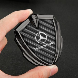 สติกเกอร์ตราสัญลักษณ์ 3D สําหรับติดตกแต่งหน้าต่างรถยนต์ Mercedes Benz