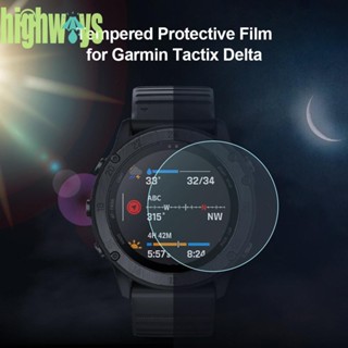 ฟิล์มกระจกนิรภัย ป้องกันรอย สําหรับสมาร์ทวอทช์ Garmin Tactix Delta JAU 2 ชิ้น [highways.th]