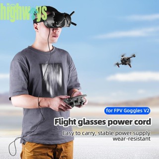 # สายเคเบิลพาวเวอร์ซัพพลาย สําหรับ DJI FPV Goggles V2 USB Type C Male to DC [highways.th]