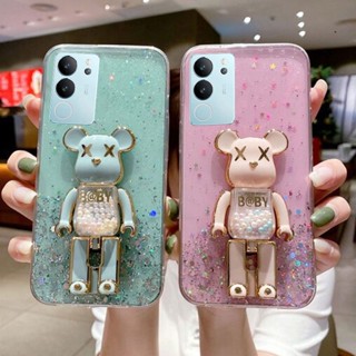 ใหม่ เคสโทรศัพท์มือถือนิ่ม แบบใส ลายกลิตเตอร์ รูปดาว ท้องฟ้ากลางคืน พร้อมขาตั้ง สําหรับ VIVO V29 Y27 VIVO Y36 Y78 5G 4G 2023 VivoV29 VivoY27 VivoY78