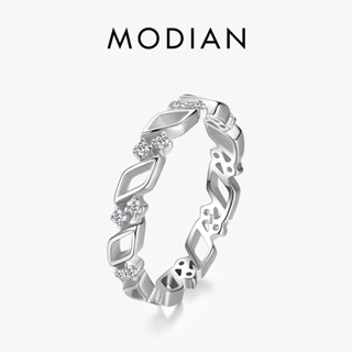 Modian ใหม่ แหวนเงินแท้ 925 100% ทรงไม่สมมาตร ซ้อนกันได้ เครื่องประดับ สําหรับผู้หญิง งานแต่งงาน 2022