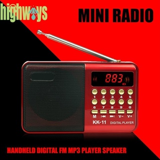 K11 เครื่องเล่น MP3 วิทยุ FM ดิจิทัล ขนาดเล็ก รองรับการ์ด TF ✨ [highways.th]