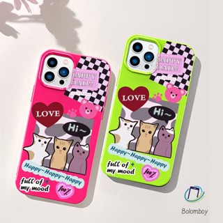 คู่เคสโทรศัพท์ สำหรับไอโฟน 11 12 13 14 15 Pro Max 7 8 Plus XR X XS MAX SE แมวน่ารักสามตัว อ่อนนุ่มทีพียูสีเยลลี่เปลือก