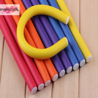 Pinkcool 10 ชิ้น ที่ม้วนผม แบบยืดหยุ่น ก้านดัดผม ทําโฟมนุ่ม งอน บิด ม้วนผม ขายดี