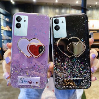 พร้อมส่ง ใหม่ เคสโทรศัพท์มือถือแบบนิ่ม ใส ลายท้องฟ้ากลางคืน หัวใจ ระยิบระยับ แฟชั่น สําหรับ VIVO V29 Y27 Y36 Y78 5G 4G 2023 V29 Y27