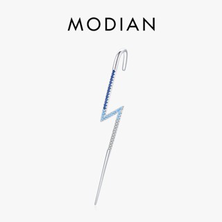 Modian แท้ ต่างหูสตั๊ด เงินแท้ 925 แบบยาว ไล่โทนสี เครื่องประดับแฟชั่นสตรี