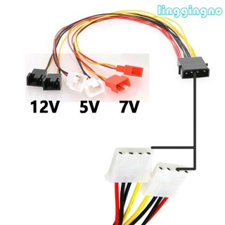 Rr อะแดปเตอร์เชื่อมต่อพัดลมระบายความร้อน 4Pin Molex เป็น 3Pin 12V 7V 5V